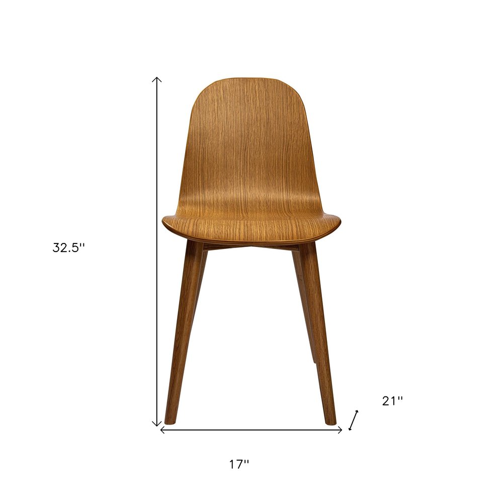Oak Solid Wood and Wood Dining Side Chair HomeRoots
