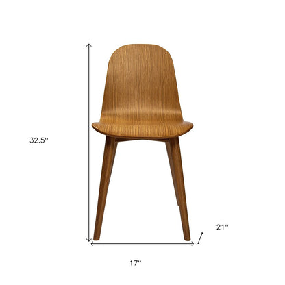 Oak Solid Wood and Wood Dining Side Chair HomeRoots