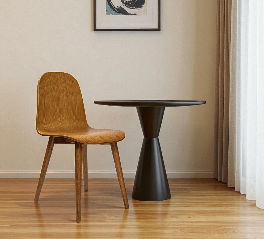 Oak Solid Wood and Wood Dining Side Chair HomeRoots