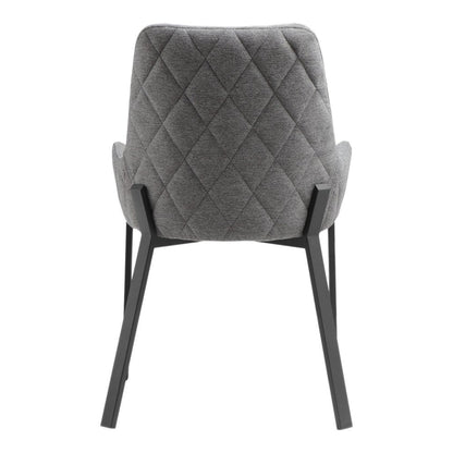 Set of Two Gray Upholstery Dining Arm Chairs HomeRoots
