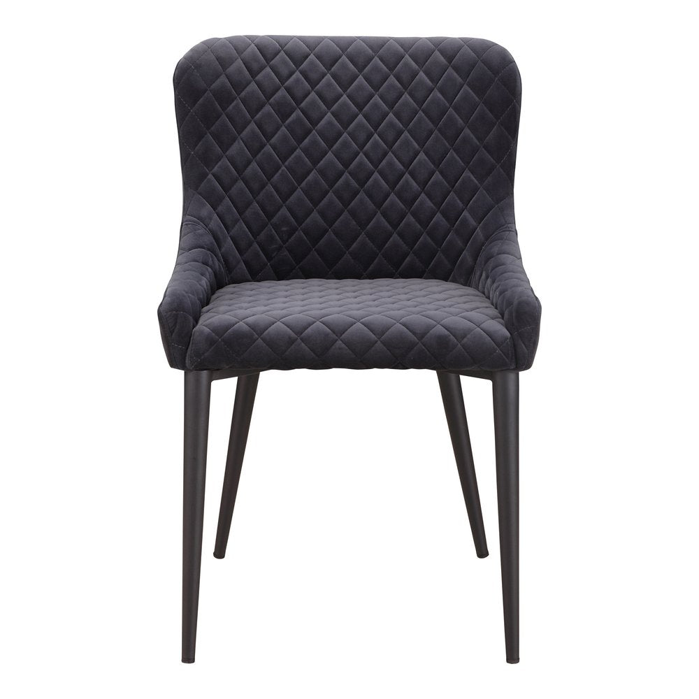 Gray Tufted Velvet Dining Side Chair HomeRoots