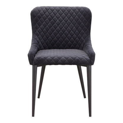 Gray Tufted Velvet Dining Side Chair HomeRoots