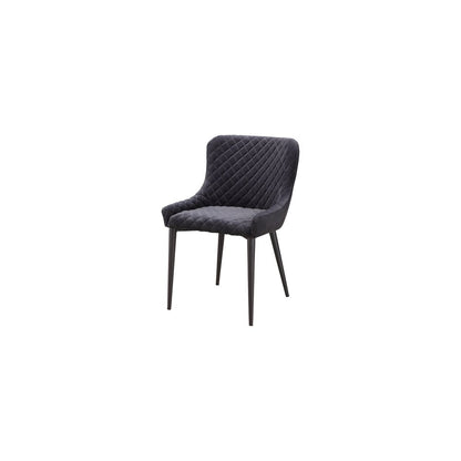 Gray Tufted Velvet Dining Side Chair HomeRoots