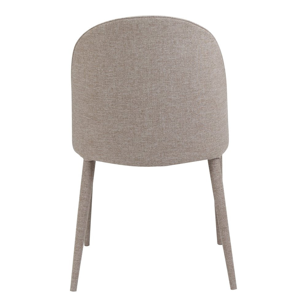 Set of Two Light Gray Fabric Dining Side Chairs HomeRoots