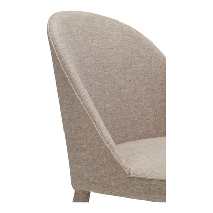 Set of Two Light Gray Fabric Dining Side Chairs HomeRoots