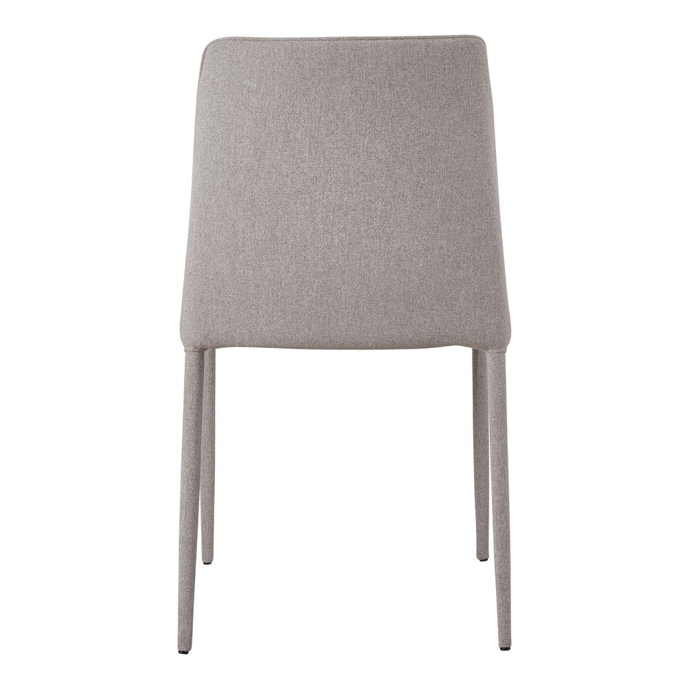 Set of Two Light Gray Fabric Dining Side Chairs HomeRoots