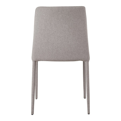 Set of Two Light Gray Fabric Dining Side Chairs HomeRoots