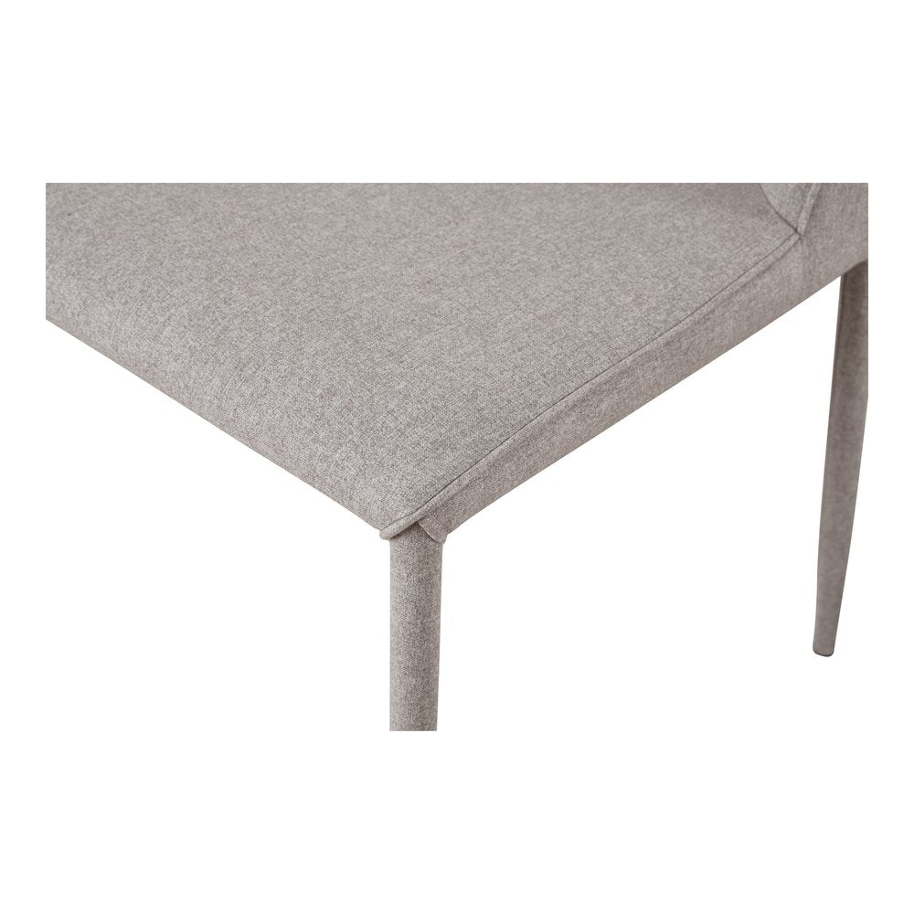 Set of Two Light Gray Fabric Dining Side Chairs HomeRoots