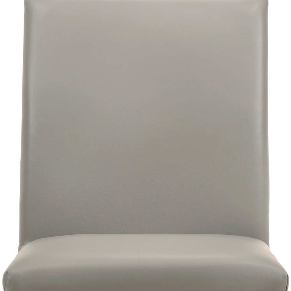 Set of Two Gray And Brown And Gray Leather Dining Side Chairs HomeRoots