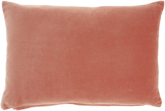 14" X 20" Blush Velvet Lumbar Throw Pillow FurniFindUSA