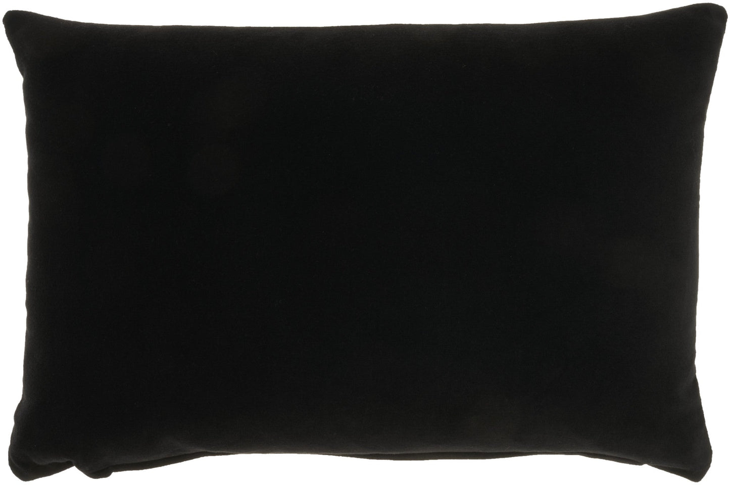 14" X 20" Black Velvet Lumbar Throw Pillow FurniFindUSA