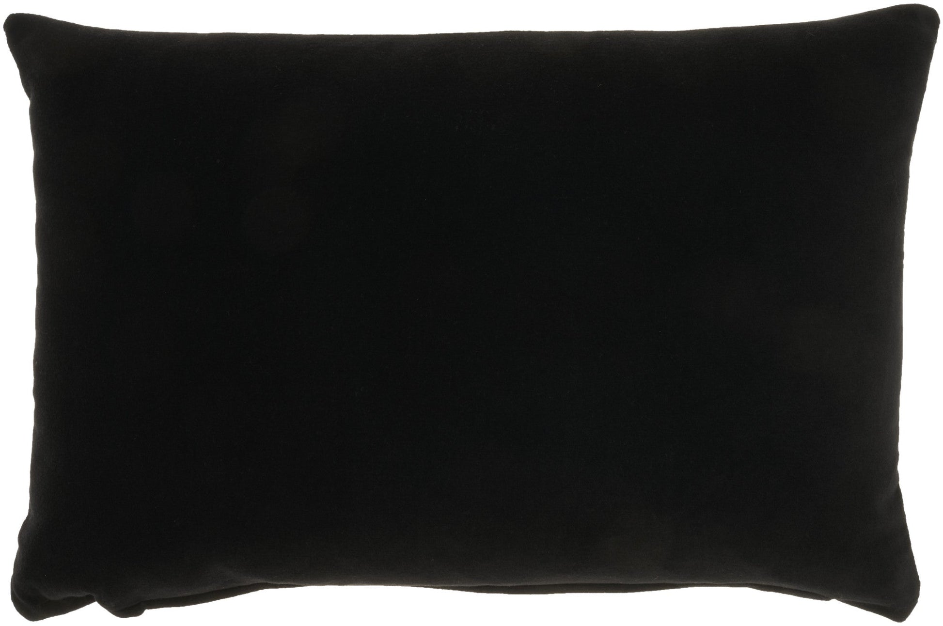 14" X 20" Black Velvet Lumbar Throw Pillow FurniFindUSA