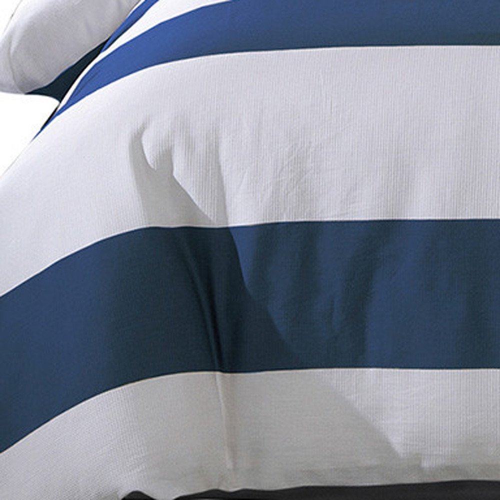 Blue And White King Cotton Washable Duvet Cover Set — view 3