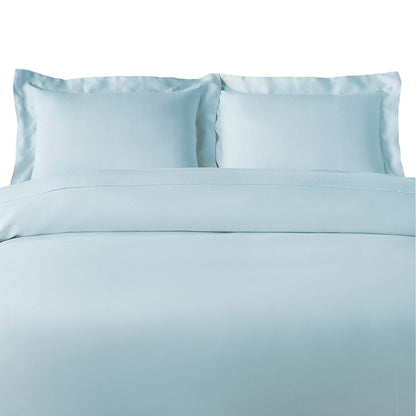 Light Blue King Rayon Washable Duvet Cover Set