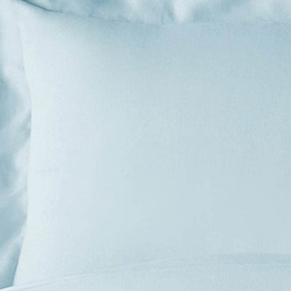 Light Blue King Rayon Washable Duvet Cover Set