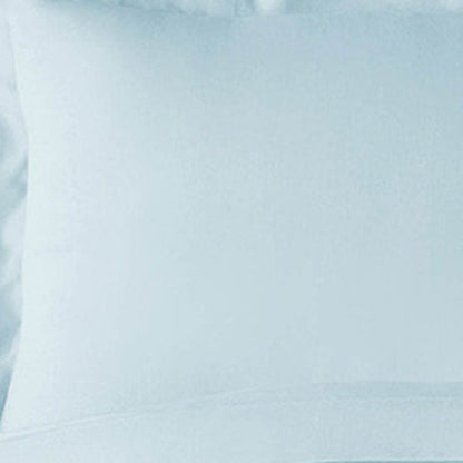 Light Blue King Rayon Washable Duvet Cover Set