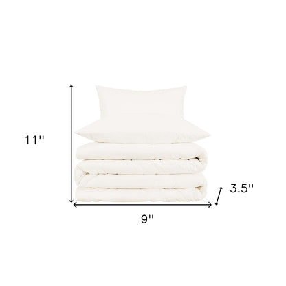 Ivory Queen Cotton Blend 1000 Thread Count Washable Duvet Cover Set