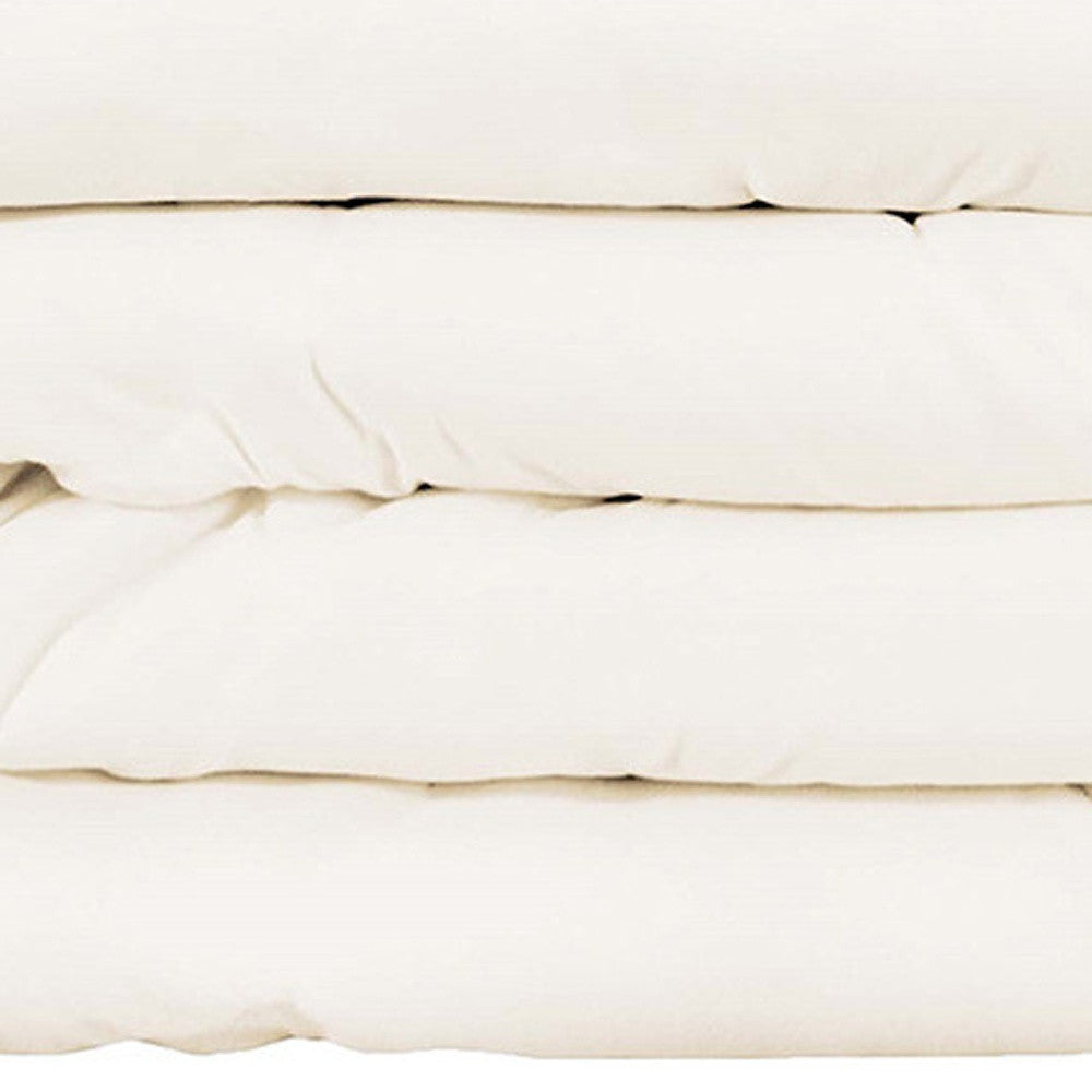 Ivory Queen Cotton Blend 1000 Thread Count Washable Duvet Cover Set