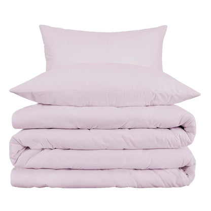 Lilac Queen Cotton Blend Washable Duvet Cover Set