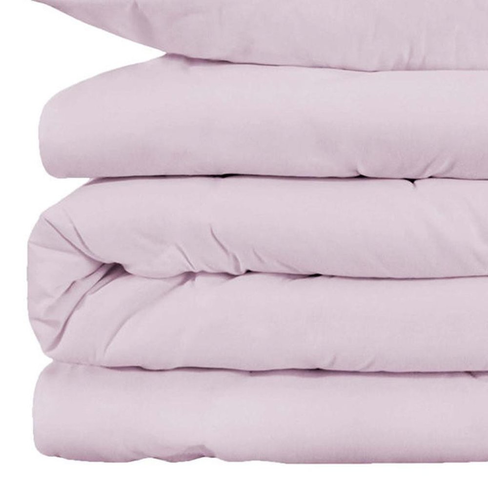 Lilac Queen Cotton Blend Washable Duvet Cover Set — view 3
