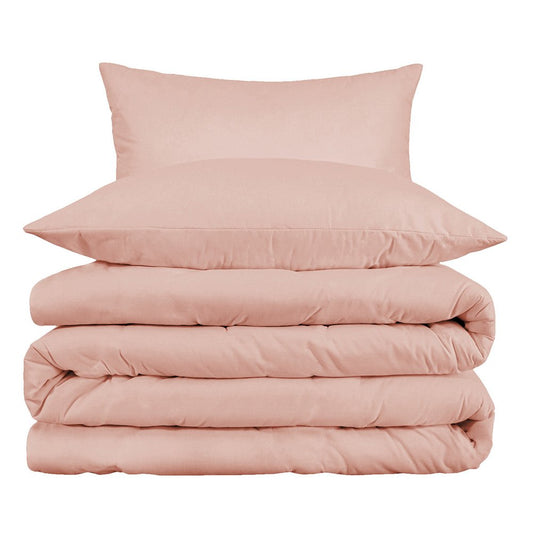 Blush King Cotton Blend 1000 Thread Count Washable Duvet Cover Set HomeRoots