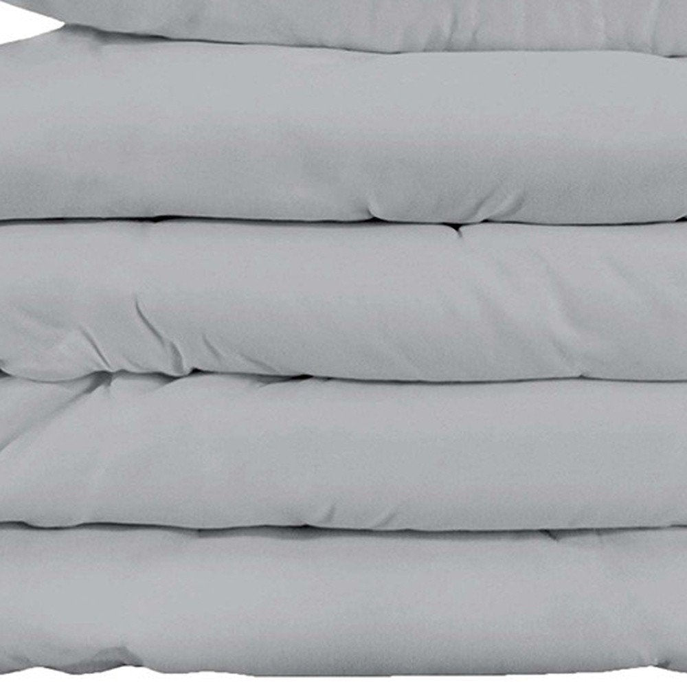 Light Gray King Cotton Blend 1000 Thread Count Washable Duvet Cover Set — view 3