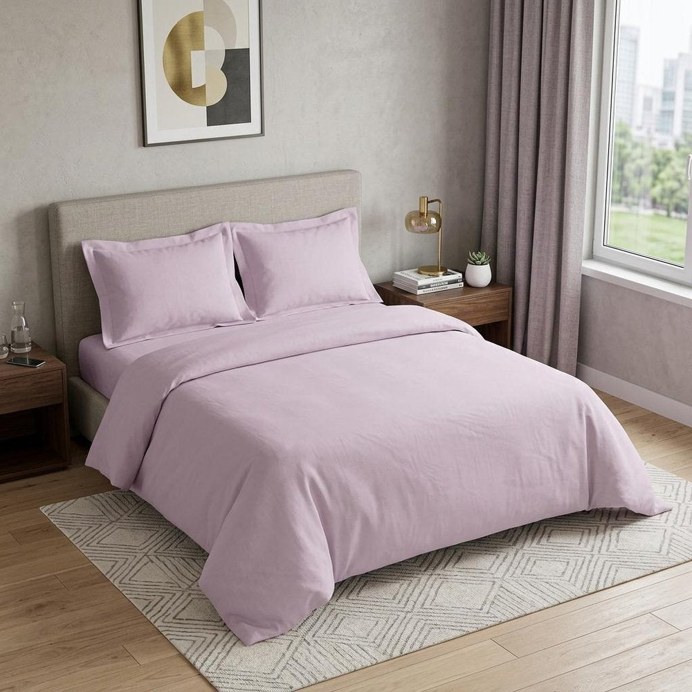 Lilac King Cotton Blend 1000 Thread Count Washable Duvet Cover Set HomeRoots