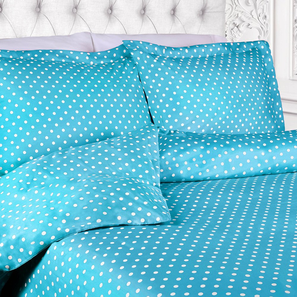 Aqua King Cotton Blend 600 Thread Count Washable Duvet Cover Set HomeRoots