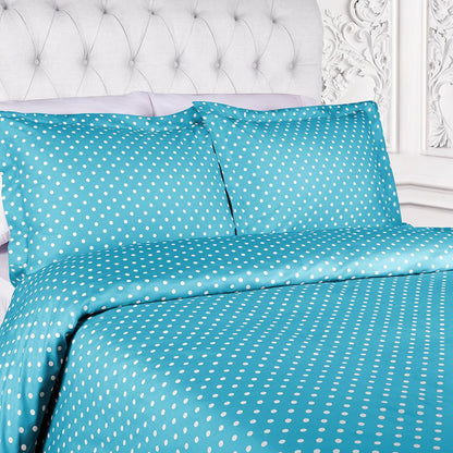 Aqua King Cotton Blend 600 Thread Count Washable Duvet Cover Set HomeRoots