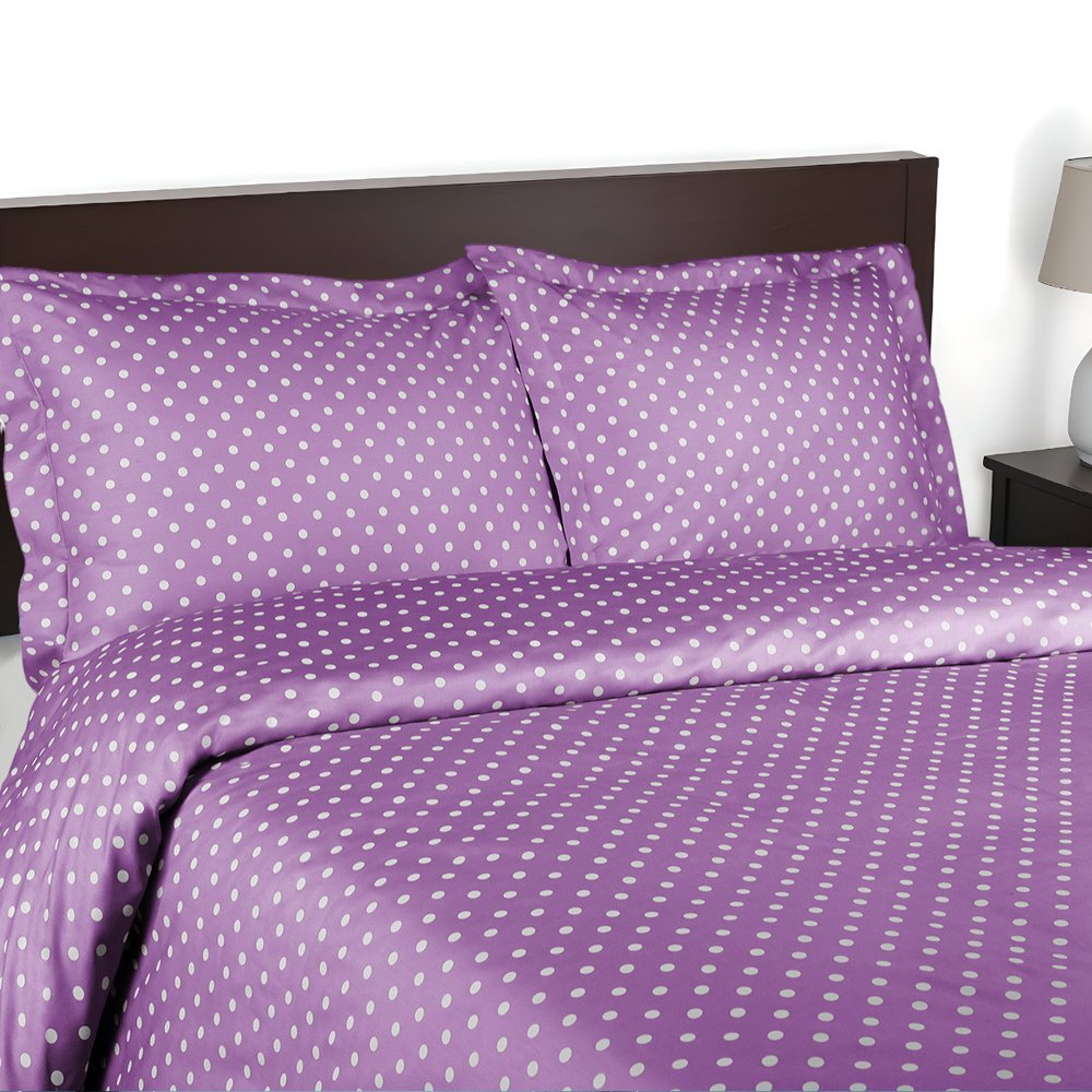 Lilac King Cotton Blend 600 Thread Count Washable Duvet Cover Set HomeRoots