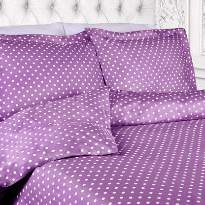 Lilac King Cotton Blend 600 Thread Count Washable Duvet Cover Set