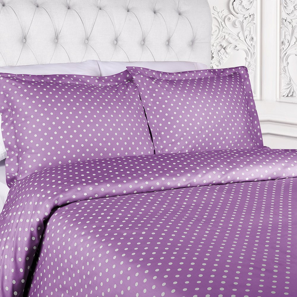 Lilac King Cotton Blend 600 Thread Count Washable Duvet Cover Set HomeRoots
