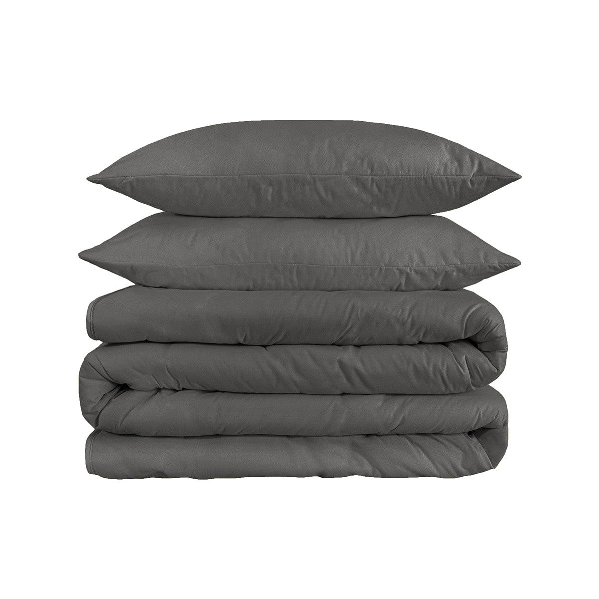 Charcoal Queen Cotton Blend 1200 Thread Count Washable Duvet Cover Set