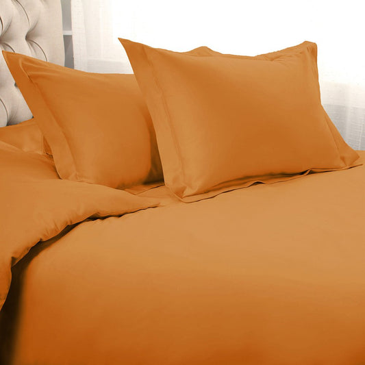 Orange Queen Cotton Blend 1200 Thread Count Washable Duvet Cover Set HomeRoots