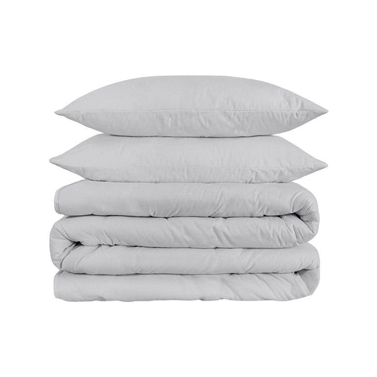 Platinum Queen Cotton Washable Duvet Cover Set