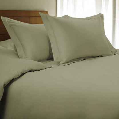 Sage Queen Cotton Blend 1200 Thread Count Washable Duvet Cover Set HomeRoots
