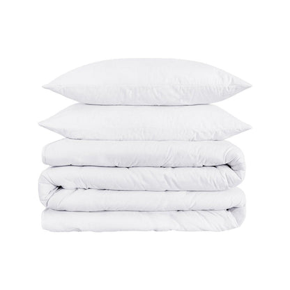 White Queen Cotton Blend 1200 Thread Count Washable Duvet Cover Set HomeRoots