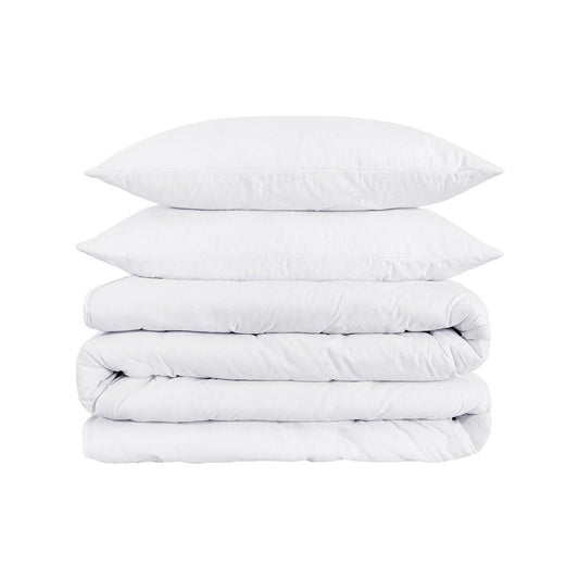 White Queen Cotton Blend 1200 Thread Count Washable Duvet Cover Set HomeRoots