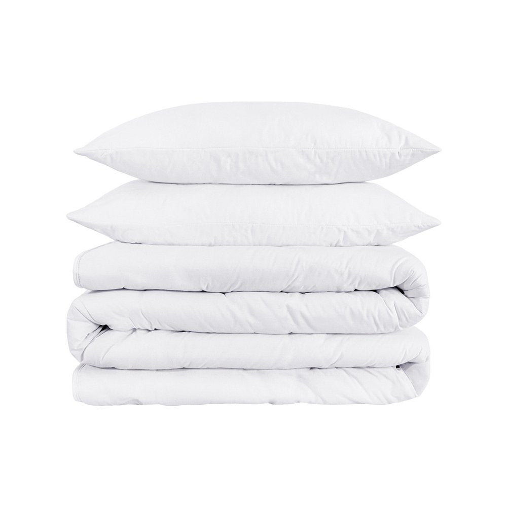 White Queen Cotton Blend 1200 Thread Count Washable Duvet Cover Set HomeRoots