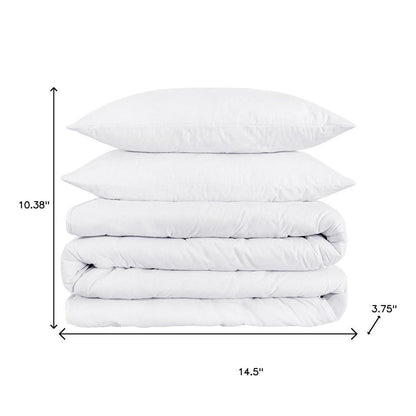 White Queen Cotton Blend 1200 Thread Count Washable Duvet Cover Set HomeRoots
