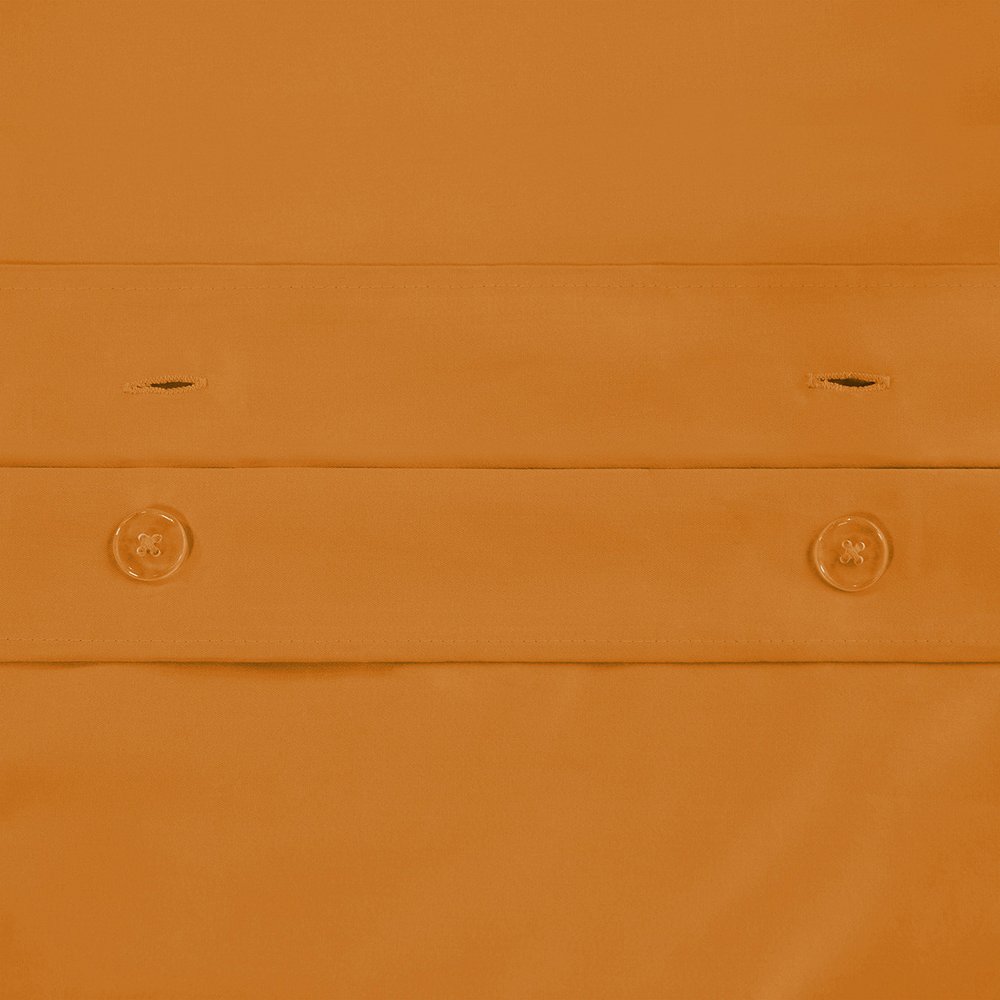 Orange King Cotton Washable Duvet Cover Set With Two Shams — view 3