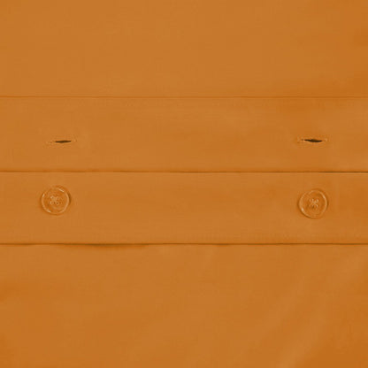 Orange King Cotton Washable Duvet Cover Set With Two Shams