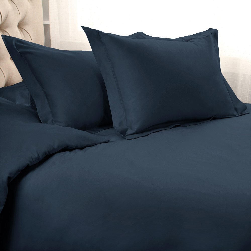 Navy Blue King Cotton Washable Duvet Cover Set HomeRoots