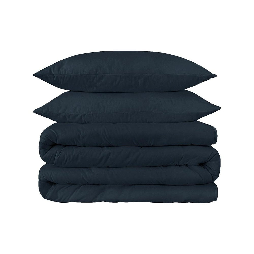 Navy Blue King Cotton Washable Duvet Cover Set HomeRoots