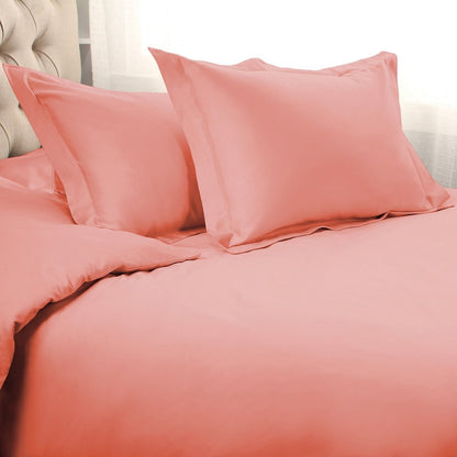 Dusty Rose Queen Cotton Blend 1500 Thread Count Washable Duvet Cover Set HomeRoots