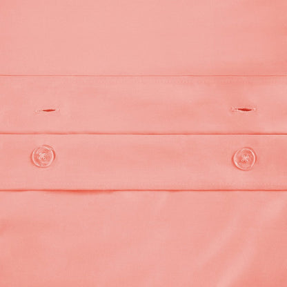 Dusty Rose Queen Cotton Blend 1500 Thread Count Washable Duvet Cover Set HomeRoots