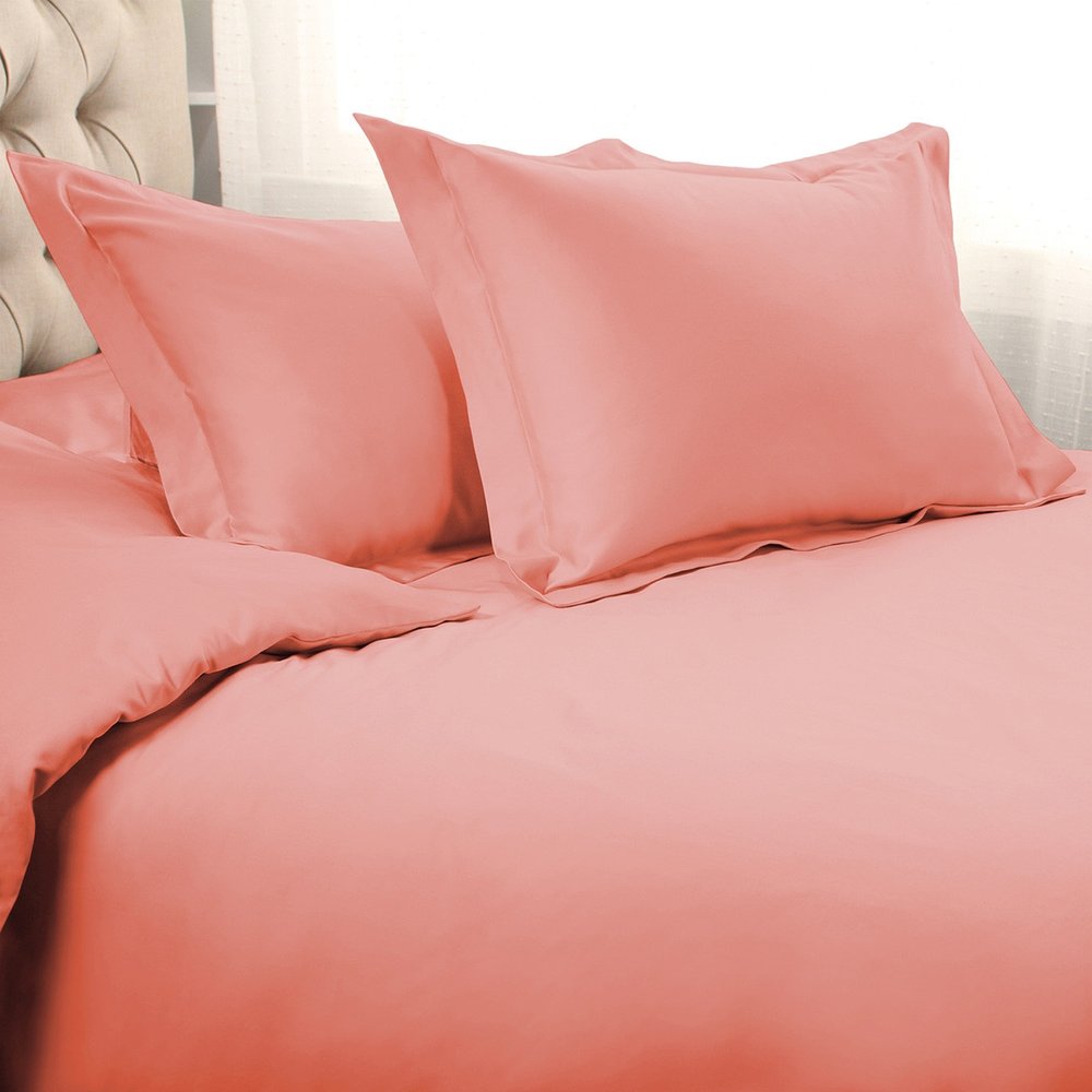 Dusty Rose King Cotton Blend 1500 Thread Count Washable Duvet Cover Set HomeRoots