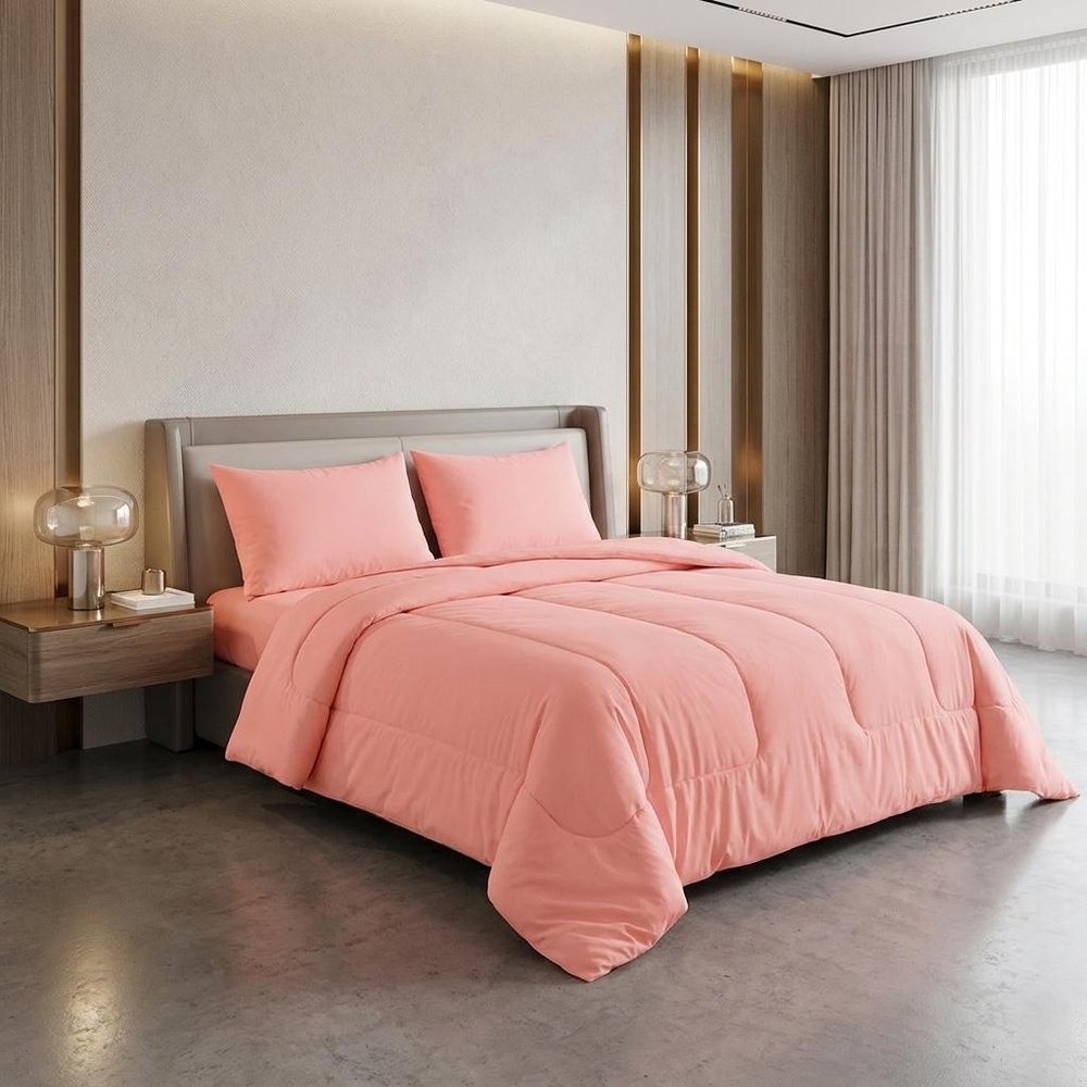 Dusty Rose King Cotton Washable Duvet Cover Set — view 6