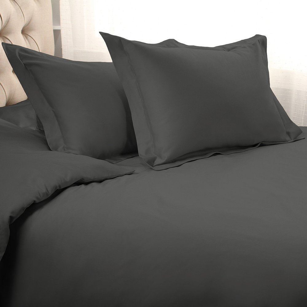 Gray King Cotton Blend 1500 Thread Count Washable Duvet Cover Set HomeRoots