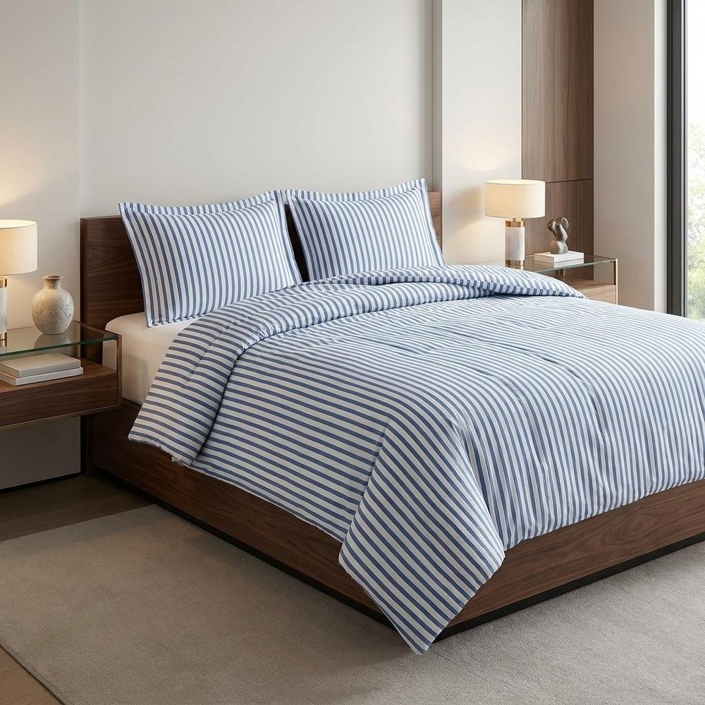 Hunter Green Queen Cotton Blend 300 Thread Count Washable Duvet Cover Set HomeRoots